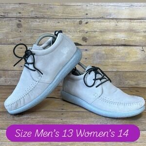 World‎ Boots Hemera Haze Grey Suede Moccasin Sneakers Mens 13 Womens 14